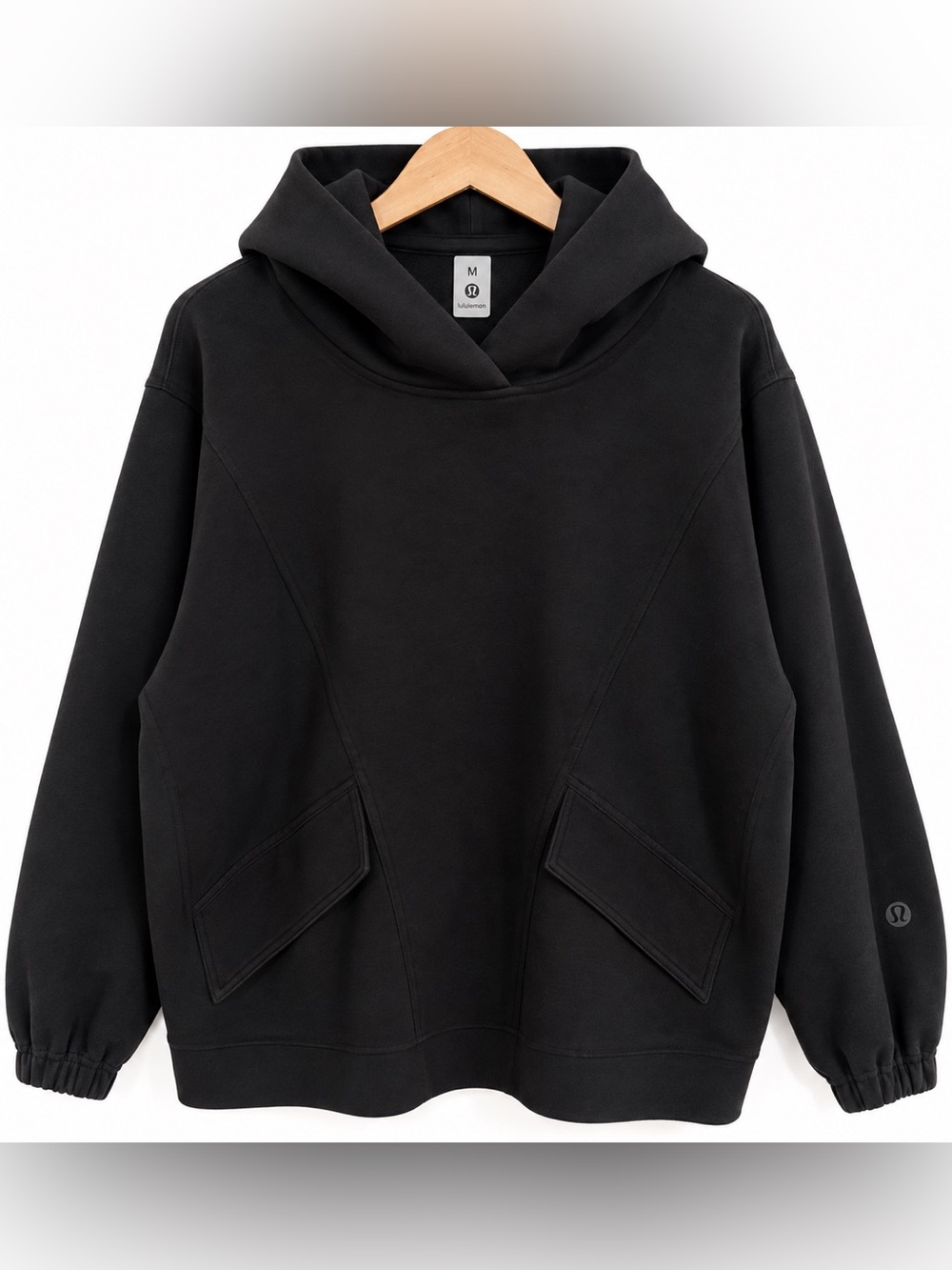 Lululemon Black Oversized Scuba Hoodie Front Pocket Pullover Women’s M